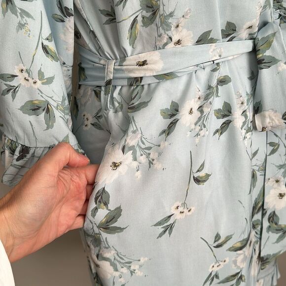 Yumi Kim Night Cap Robe in Primose Blue Size S - Picture 6 of 10